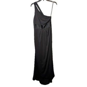 White by Vera Wang One Shoulder Black Bridesmaid/Formal Dress Size 4